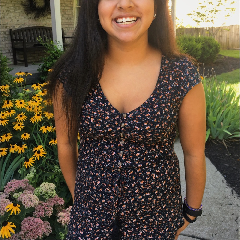 american eagle floral romper